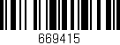 Código de barras (EAN, GTIN, SKU, ISBN): '669415'