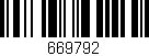 Código de barras (EAN, GTIN, SKU, ISBN): '669792'