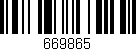 Código de barras (EAN, GTIN, SKU, ISBN): '669865'