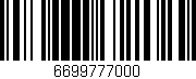 Código de barras (EAN, GTIN, SKU, ISBN): '6699777000'