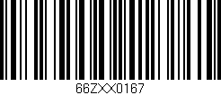 Código de barras (EAN, GTIN, SKU, ISBN): '66ZXX0167'