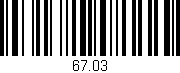 Código de barras (EAN, GTIN, SKU, ISBN): '67.03'