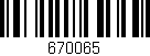 Código de barras (EAN, GTIN, SKU, ISBN): '670065'