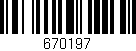 Código de barras (EAN, GTIN, SKU, ISBN): '670197'