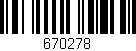 Código de barras (EAN, GTIN, SKU, ISBN): '670278'