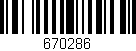 Código de barras (EAN, GTIN, SKU, ISBN): '670286'