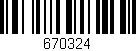Código de barras (EAN, GTIN, SKU, ISBN): '670324'