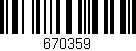 Código de barras (EAN, GTIN, SKU, ISBN): '670359'