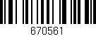 Código de barras (EAN, GTIN, SKU, ISBN): '670561'
