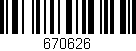 Código de barras (EAN, GTIN, SKU, ISBN): '670626'