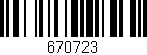 Código de barras (EAN, GTIN, SKU, ISBN): '670723'