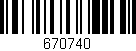 Código de barras (EAN, GTIN, SKU, ISBN): '670740'