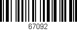 Código de barras (EAN, GTIN, SKU, ISBN): '67092'