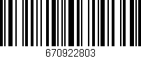 Código de barras (EAN, GTIN, SKU, ISBN): '670922803'