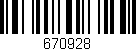 Código de barras (EAN, GTIN, SKU, ISBN): '670928'