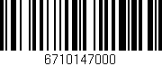 Código de barras (EAN, GTIN, SKU, ISBN): '6710147000'