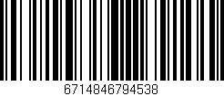 Código de barras (EAN, GTIN, SKU, ISBN): '6714846794538'