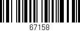 Código de barras (EAN, GTIN, SKU, ISBN): '67158'