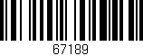 Código de barras (EAN, GTIN, SKU, ISBN): '67189'