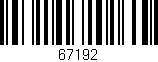 Código de barras (EAN, GTIN, SKU, ISBN): '67192'
