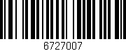 Código de barras (EAN, GTIN, SKU, ISBN): '6727007'