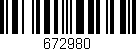 Código de barras (EAN, GTIN, SKU, ISBN): '672980'