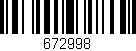 Código de barras (EAN, GTIN, SKU, ISBN): '672998'