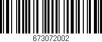 Código de barras (EAN, GTIN, SKU, ISBN): '673072002'