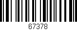 Código de barras (EAN, GTIN, SKU, ISBN): '67378'