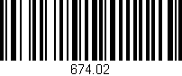 Código de barras (EAN, GTIN, SKU, ISBN): '674.02'
