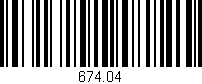 Código de barras (EAN, GTIN, SKU, ISBN): '674.04'