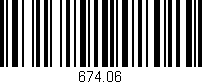 Código de barras (EAN, GTIN, SKU, ISBN): '674.06'