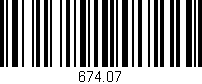Código de barras (EAN, GTIN, SKU, ISBN): '674.07'
