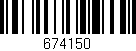 Código de barras (EAN, GTIN, SKU, ISBN): '674150'
