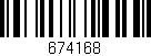 Código de barras (EAN, GTIN, SKU, ISBN): '674168'