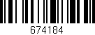Código de barras (EAN, GTIN, SKU, ISBN): '674184'