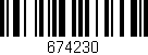 Código de barras (EAN, GTIN, SKU, ISBN): '674230'