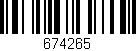 Código de barras (EAN, GTIN, SKU, ISBN): '674265'