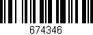 Código de barras (EAN, GTIN, SKU, ISBN): '674346'
