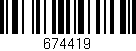 Código de barras (EAN, GTIN, SKU, ISBN): '674419'