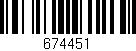 Código de barras (EAN, GTIN, SKU, ISBN): '674451'