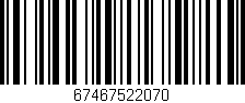 Código de barras (EAN, GTIN, SKU, ISBN): '67467522070'