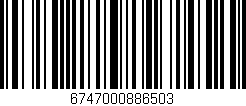 Código de barras (EAN, GTIN, SKU, ISBN): '6747000886503'