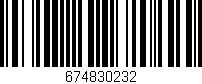Código de barras (EAN, GTIN, SKU, ISBN): '674830232'