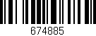 Código de barras (EAN, GTIN, SKU, ISBN): '674885'