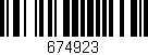 Código de barras (EAN, GTIN, SKU, ISBN): '674923'