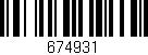 Código de barras (EAN, GTIN, SKU, ISBN): '674931'