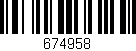 Código de barras (EAN, GTIN, SKU, ISBN): '674958'