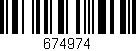 Código de barras (EAN, GTIN, SKU, ISBN): '674974'