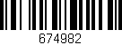 Código de barras (EAN, GTIN, SKU, ISBN): '674982'